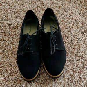 Black suede shoes, size 8-8 1/2